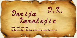 Darija Karalejić vizit kartica